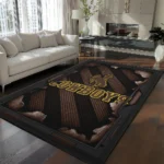 Wyoming Cowboys Rug - Torn Mesh Brown