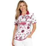 Alabama Crimson Tide Polo Shirt Personalized Floral Pinstripe Crimson White Best Selling