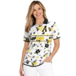 Appalachian State Mountaineers Polo Shirt Personalized Floral Pinstripe Black White Best Selling