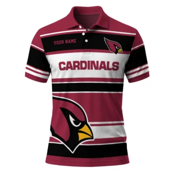 Arizona Cardinals Polo Shirt Customized Horizontal Blocks Red Best Selling