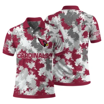 Arizona Cardinals Polo Shirt Personalized Pixel Camo Red Fashion Forward