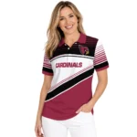 Arizona Cardinals Polo Shirt Personalized Slanted Stripes Red White Best Selling