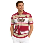 Arizona Diamondbacks Polo Shirt Personalized Horizontal Blocks Red Best Selling