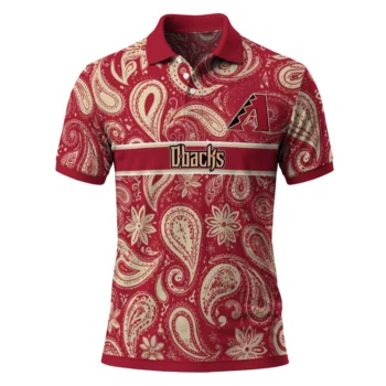 Arizona Diamondbacks Polo Shirt Personalized Paisley Band Red Best Selling