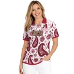 Arizona Diamondbacks Polo Shirt Personalized Paisley Florals Red White Best Selling
