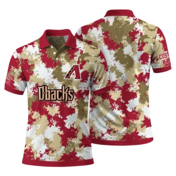 Arizona Diamondbacks Polo Shirt Personalized Pixel Camo Red Fashion Forward