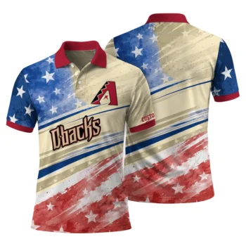 Arizona Diamondbacks Polo Shirt Personalized Star Stripes Red Blue Fashion Forward