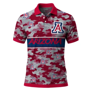 Arizona Wildcats Polo Shirt Custom Camo Band Red Best Selling