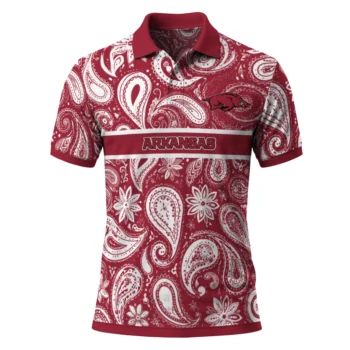 Arkansas Razorbacks Polo Shirt Custom Paisley Band Red Best Selling