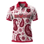 Arkansas State Red Wolves Polo Shirt Customized Paisley Florals Scarlet White Best Selling