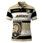 Army Black Knights Polo Shirt Customized Horizontal Blocks Gold Best Selling