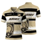 Army Black Knights Polo Shirt Customized Horizontal Blocks Gold Best Selling