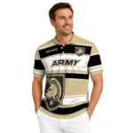 Army Black Knights Polo Shirt Customized Horizontal Blocks Gold Best Selling