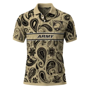 Army Black Knights Polo Shirt Customized Paisley Band Gold Best Selling