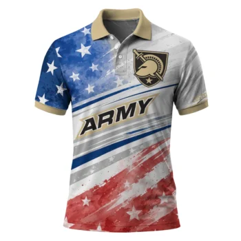 Army Black Knights Polo Shirt Customized Star Stripes Red Blue Best Selling