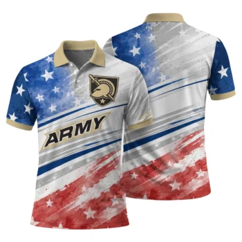 Army Black Knights Polo Shirt Customized Star Stripes Red Blue Fashion Forward