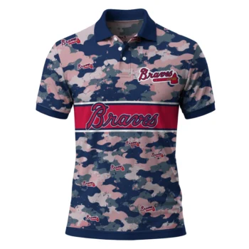 Atlanta Braves Polo Shirt Custom Camo Band Navy Best Selling
