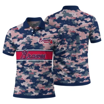 Atlanta Braves Polo Shirt Custom Camo Band Navy Fashion Forward
