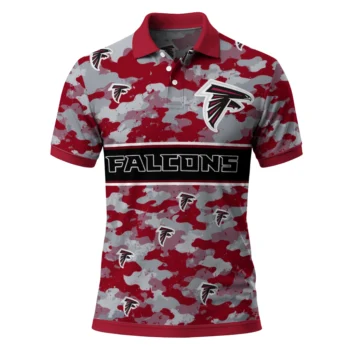 Atlanta Falcons Polo Shirt Custom Camo Band Red Best Selling