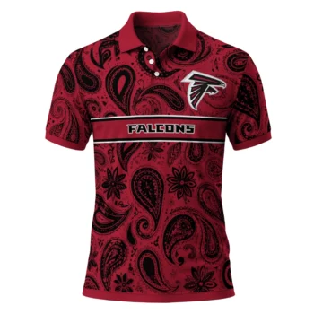 Atlanta Falcons Polo Shirt Custom Paisley Band Red Best Selling