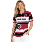 Atlanta Falcons Polo Shirt Personalized Horizontal Blocks Red Best Selling