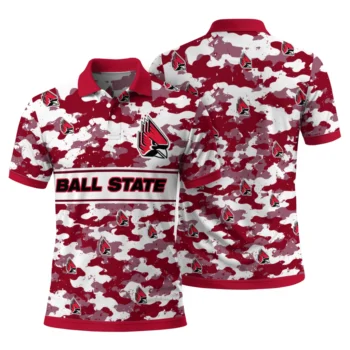 Ball State Cardinals Polo Shirt Customized Camo Band Red Fashion Forward