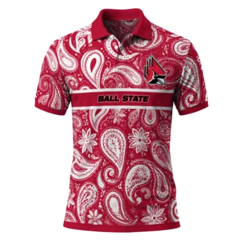 Ball State Cardinals Polo Shirt Customized Paisley Band Red Best Selling