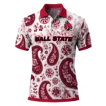 Ball State Cardinals Polo Shirt Customized Paisley Florals Red White Best Selling