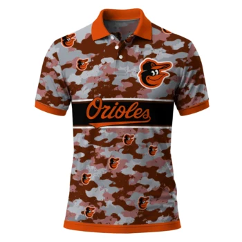 Baltimore Orioles Polo Shirt Customized Camo Band Orange Best Selling