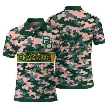 Baylor Bears Polo Shirt Personalized Camo Band Green Fashion Forward