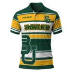 Baylor Bears Polo Shirt Personalized Horizontal Blocks Green Best Selling