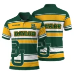Baylor Bears Polo Shirt Personalized Horizontal Blocks Green Best Selling