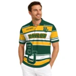 Baylor Bears Polo Shirt Personalized Horizontal Blocks Green Best Selling
