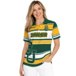 Baylor Bears Polo Shirt Personalized Horizontal Blocks Green Best Selling