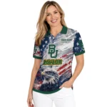 Baylor Bears Polo Shirt Personalized Star Brushstrokes Green Blue Best Selling