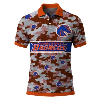 Boise State Broncos Polo Shirt Custom Camo Band Orange Best Selling