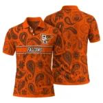 Bowling Green Falcons Polo Shirt Custom Paisley Band Orange Best Selling