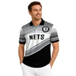 brooklyn-nets-polo-shirt-customized-slanted-stripes-black-white-best-selling.webp