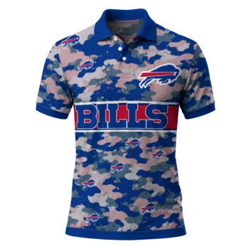 Buffalo Bills Polo Shirt Personalized Camo Band Blue Best Selling