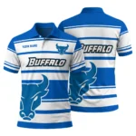 Buffalo Bulls Polo Shirt Personalized Horizontal Blocks Royal Blue Best Selling