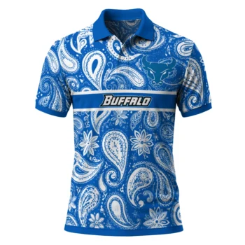 Buffalo Bulls Polo Shirt Personalized Paisley Band Royal Blue Best Selling