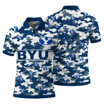 Byu Cougars Polo Shirt Customized Camo Band Blue Fashion Forward