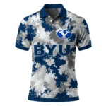 Byu Cougars Polo Shirt Customized Pixel Camo Blue Best Selling