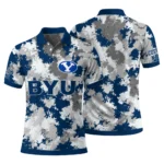 Byu Cougars Polo Shirt Customized Pixel Camo Blue Best Selling