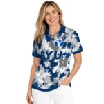 Byu Cougars Polo Shirt Customized Pixel Camo Blue Best Selling