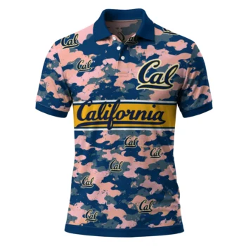 California Golden Bears Polo Shirt Personalized Camo Band Blue Best Selling
