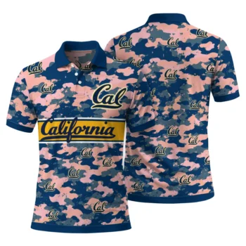 California Golden Bears Polo Shirt Personalized Camo Band Blue Fashion Forward