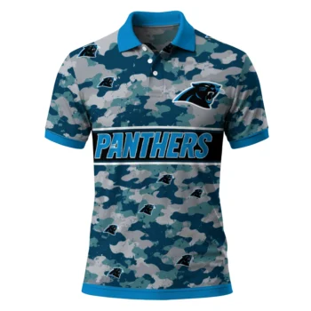 Carolina Panthers Polo Shirt Custom Camo Band Blue Best Selling