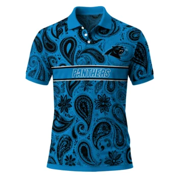 Carolina Panthers Polo Shirt Custom Paisley Band Blue Best Selling