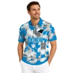Carolina Panthers Polo Shirt Custom Pixel Camo Blue Best Selling